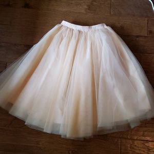Lisong tea length 5 layered tulle skirt
